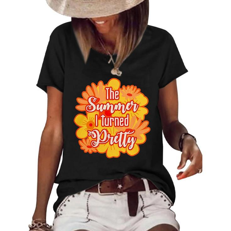 The Summer I Turned Pretty Flowers Women's Short Sleeve Loose T-shirt