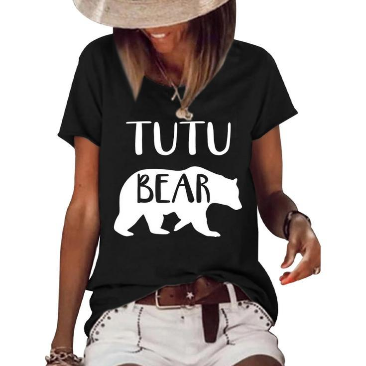 Tutu Grandma Gift   Tutu Bear Women's Short Sleeve Loose T-shirt