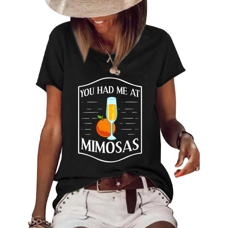 Womens Mimosa Drink Recipe Bar Glass Women's Short Sleeve Loose T-shirt