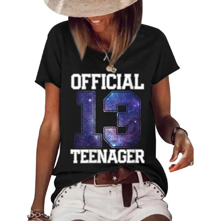 Womens Official Nager 13 Years Old Boys Girl 13Th Birthday Gift  Women's Short Sleeve Loose T-shirt