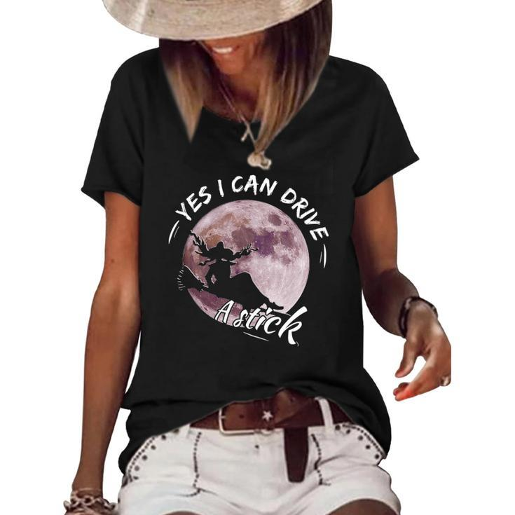 Womens Yes I Can Drive A Stick Women's Short Sleeve Loose T-shirt