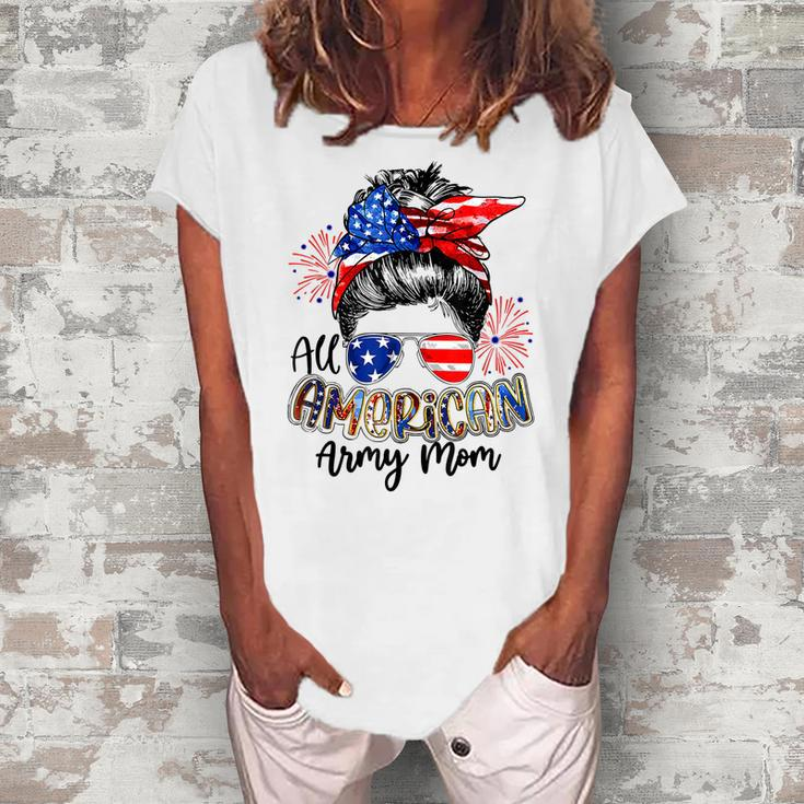 All American Army Mom 4Th Of July V2 Women's Loosen T-shirt