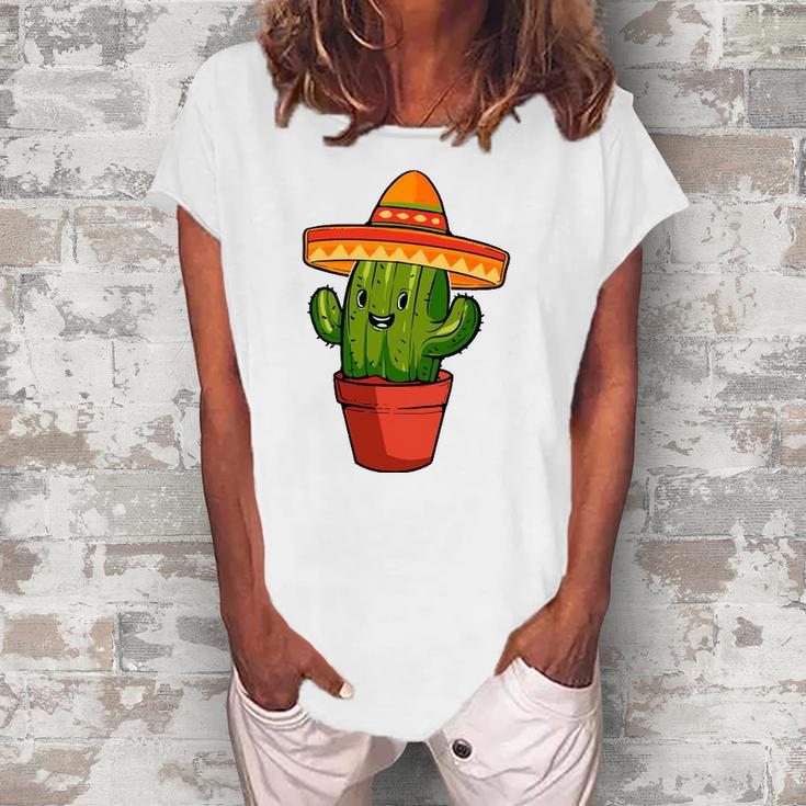 Cactus Cinco De Mayo Mexican V2 Women's Loosen T-Shirt