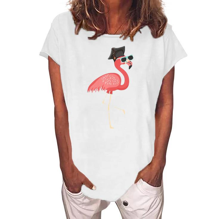 Cute Graduation 2022 Flamingo Grad 2022 Graduating Flamingo Women's Loosen T-Shirt