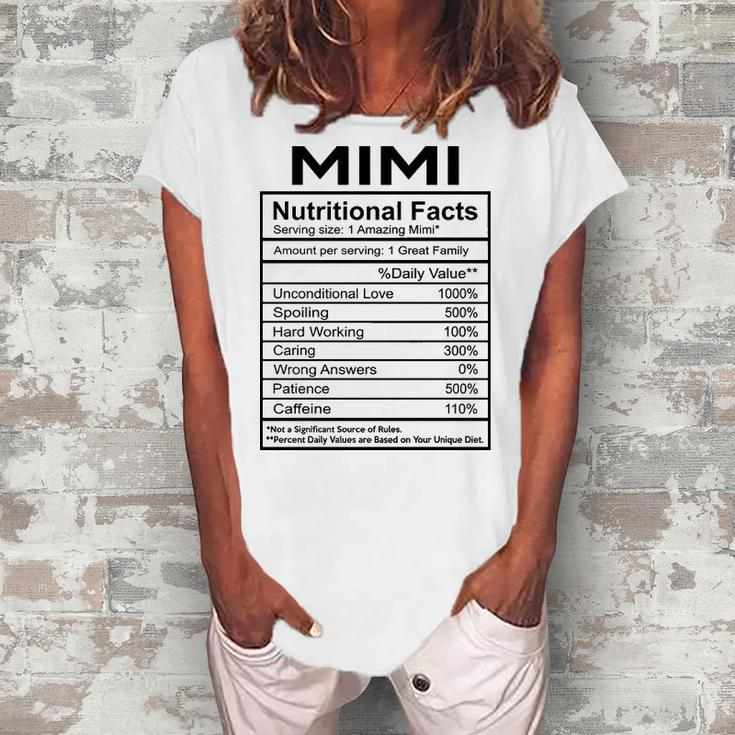 Mimi Grandma Mimi Nutritional Facts Women's Loosen T-shirt