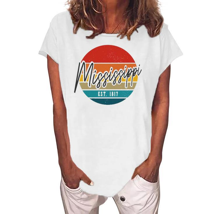 Mississippi Est 1817 Vintage Pride Women's Loosen T-Shirt