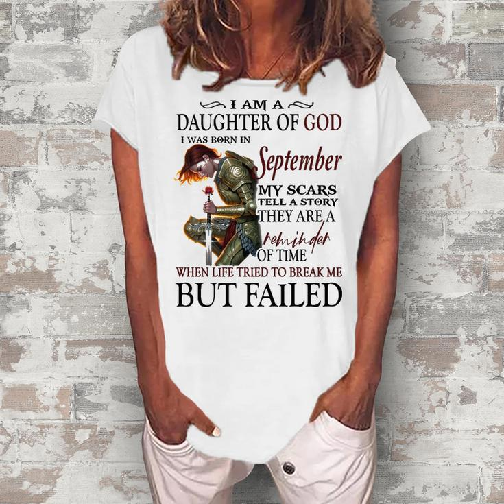 September Girl September Girl I Am A Daughter Of God Women's Loosen T-shirt