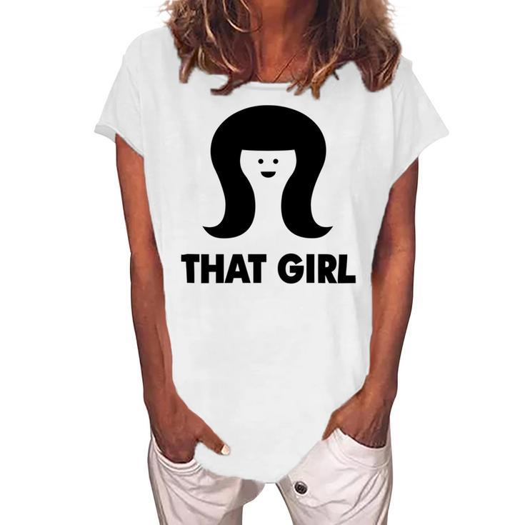 That Girl Women's Loosen Crew Neck Short Sleeve T-Shirt