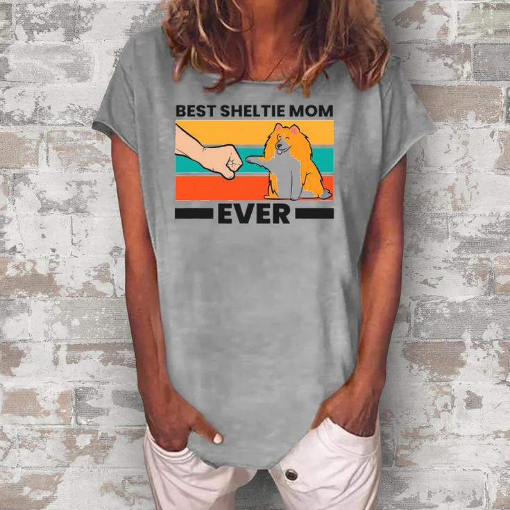 Best Sheltie Mom Ever Sheepdog Mama Shetland Sheepdogs Women's Loosen T-Shirt