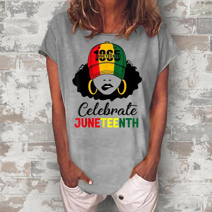 Celebrate Junenth 1865 Black Girl Magic Melanin Women Women's Loosen T-Shirt