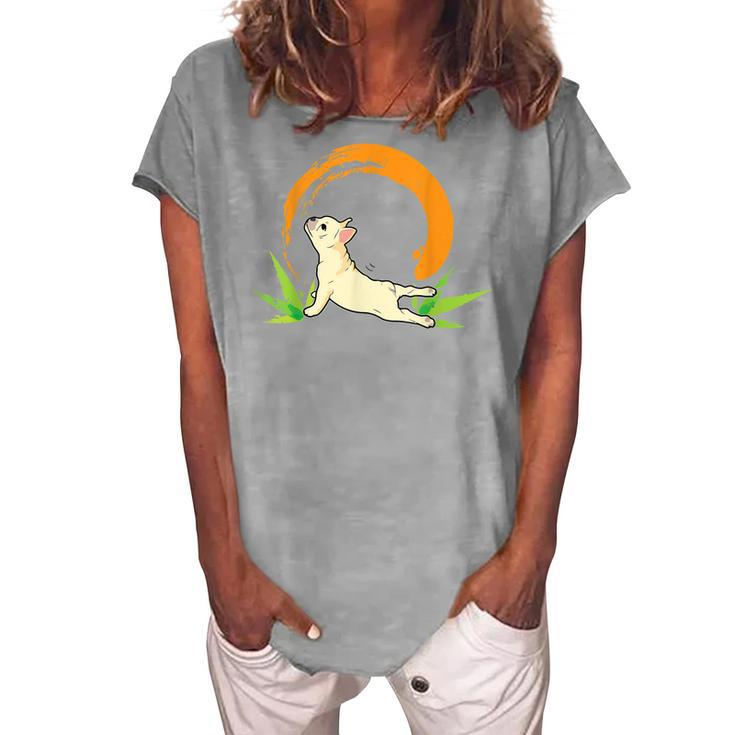 French Bulldog Yoga V3 Women's Loosen T-shirt