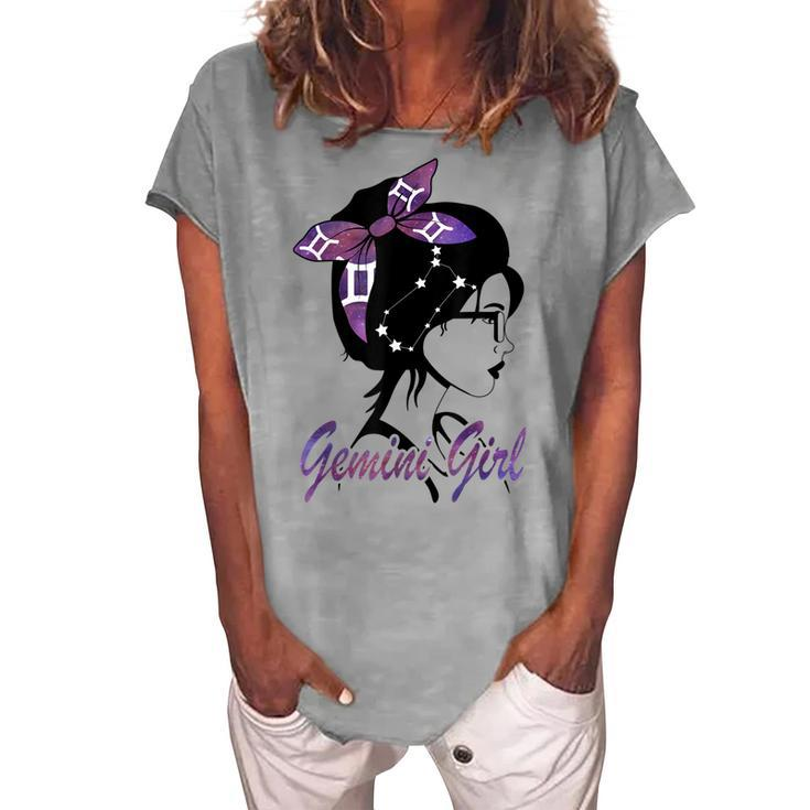 Gemini Girl Birthday Gemini Woman Zodiac Sign Women's Loosen T-shirt