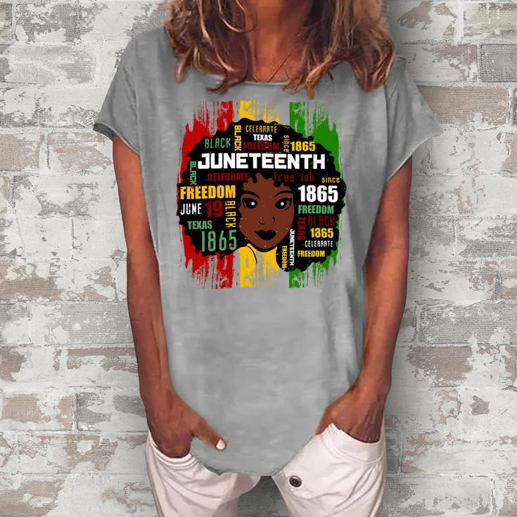 Juneteenth Girl Shirt Women's Loosen Crew Neck Short Sleeve T-Shirt