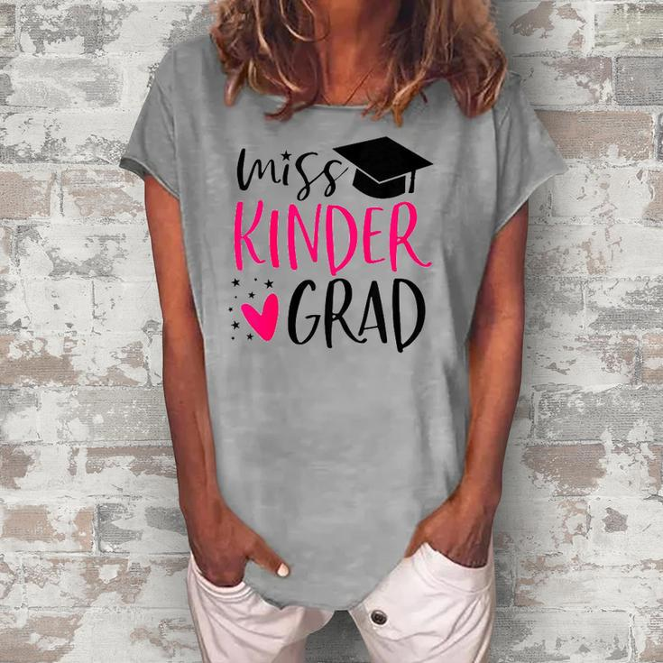 Kids Miss Kinder Grad Kindergarten Nailed It Graduation 2022 Senior Women's Loosen T-Shirt