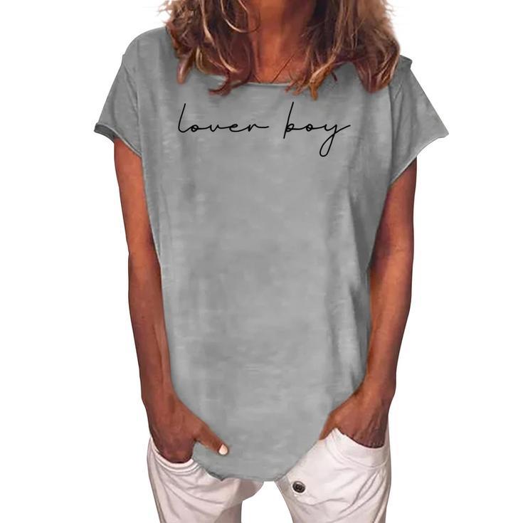 Lover Boy Women's Loosen Crew Neck Short Sleeve T-Shirt