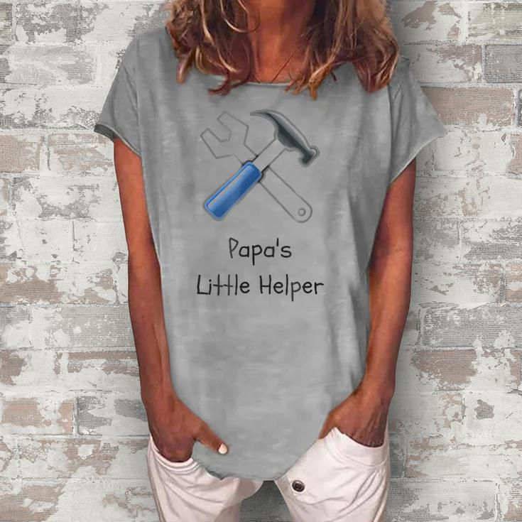 Papas Little Helper Handy Tools Kids Women's Loosen T-Shirt