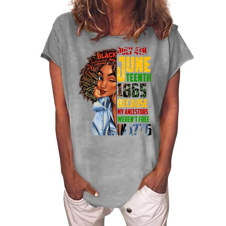 Remembering My Ancestors Junenth Black Freedom 1865 Women's Loosen T-Shirt