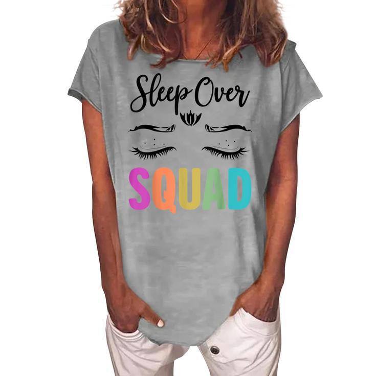 Sleepover Squad Pajama Great For Slumber Party V2 Women's Loosen T-shirt
