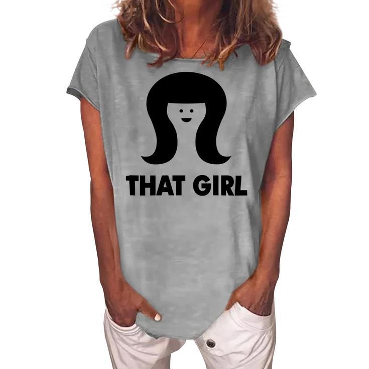 That Girl Women's Loosen Crew Neck Short Sleeve T-Shirt