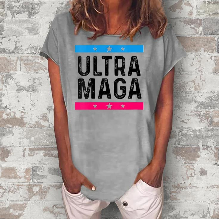 Womens Ultra Mega Patriotic Trump Republicans Conservatives Vote Trump Women's Loosen T-Shirt