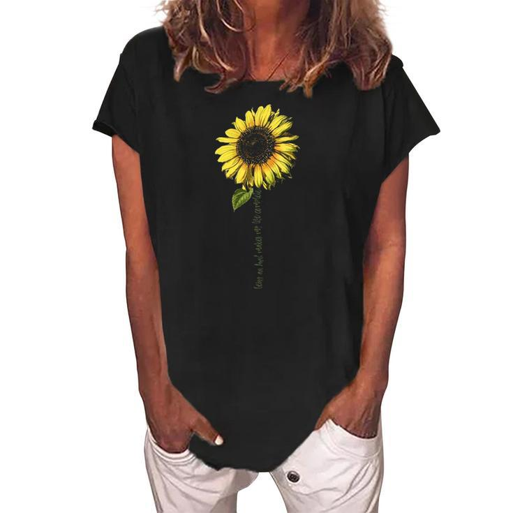 Being An Aunt Makes My Life Complete  Sunflower Gift Women's Loosen Crew Neck Short Sleeve T-Shirt