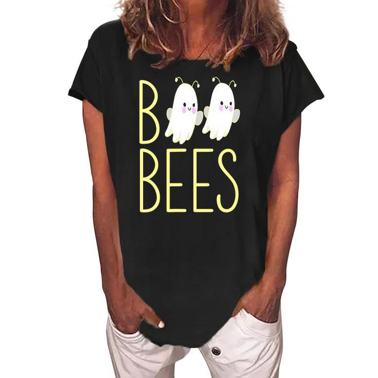 Boo Bees Halloween Costume Funny Bees Tee Women Women's Loosen Crew Neck Short Sleeve T-Shirt