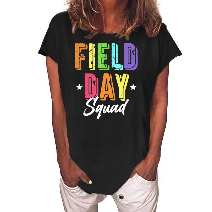 Field Day 2022 Field Squad Kids Boys Girls Students  Women's Loosen Crew Neck Short Sleeve T-Shirt