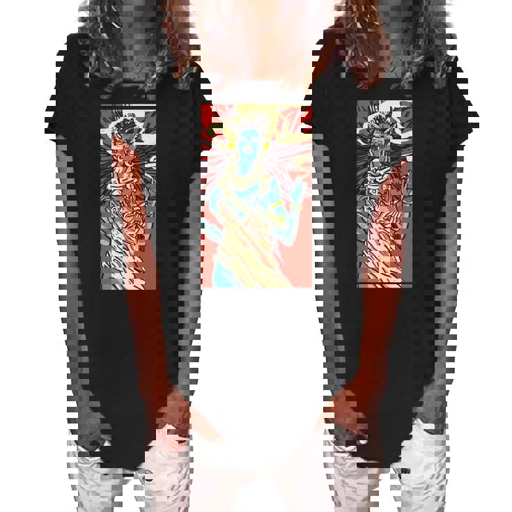 Kali Goddess Hindu Goddess Gift Women's Loosen Crew Neck Short Sleeve T-Shirt