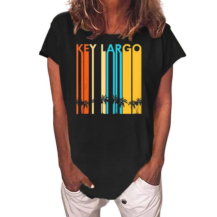 Key Largo Florida Retro Vintage Home Mens Womens Gift Women's Loosen Crew Neck Short Sleeve T-Shirt