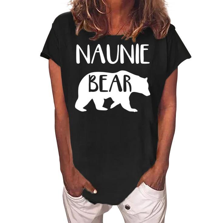 Naunie Grandma Gift   Naunie Bear Women's Loosen Crew Neck Short Sleeve T-Shirt