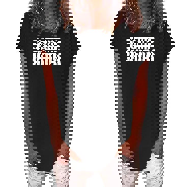 Soccer Grandma For Grandmothers Soccer Lover Women's Loosen Crew Neck Short Sleeve T-Shirt