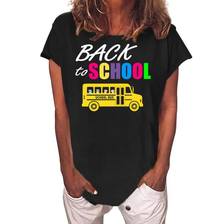 Welcome Back To School Here I Come 487 Shirt Women's Loosen Crew Neck Short Sleeve T-Shirt