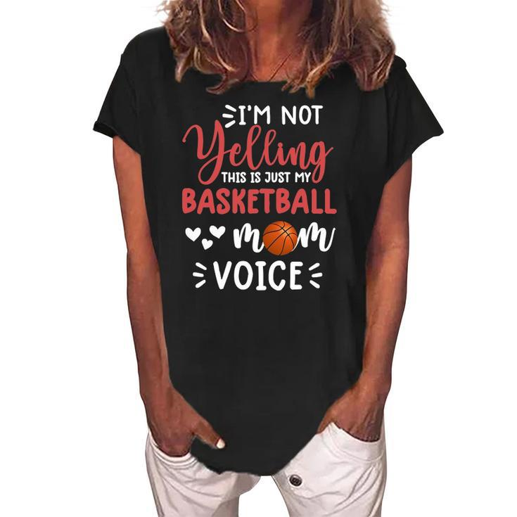 Womens Basketball Mom Tee  Funny Basketball S For Women Women's Loosen Crew Neck Short Sleeve T-Shirt
