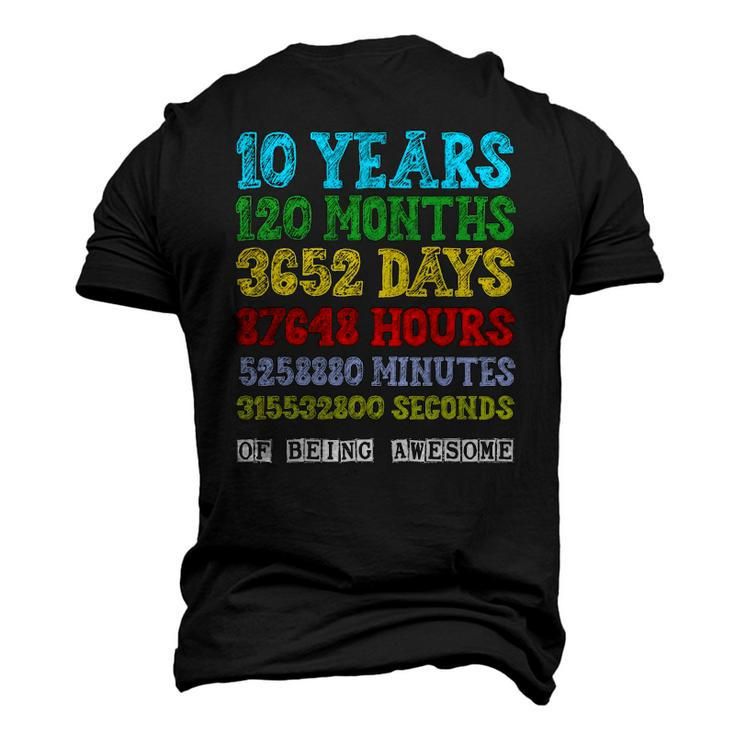10 Years Of Being Awesome Happy 10Th Birthday Ten Countdown Men's 3D T-Shirt Back Print