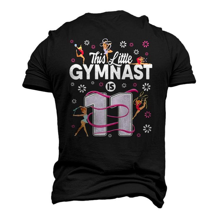 11 Years Old Gymnast 11Th Birthday Girl Tumbling Gymnastics Men's 3D T-Shirt Back Print