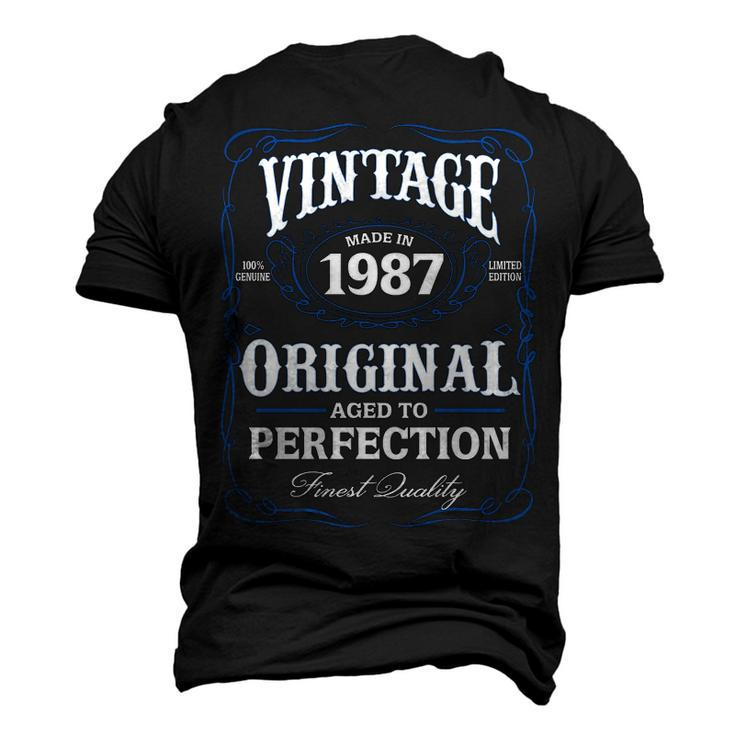 1987 Birthday 1987 Vintage Aged To Perfection Men's 3D T-shirt Back Print