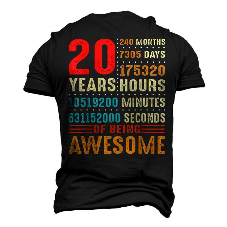 20 Years Old 20Th Birthday Vintage 240 Months For Boy Girl Men's 3D T-shirt Back Print