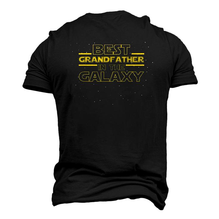 Grandpa Grandfather Best Grandfather In Galaxy Men's 3D T-Shirt Back Print