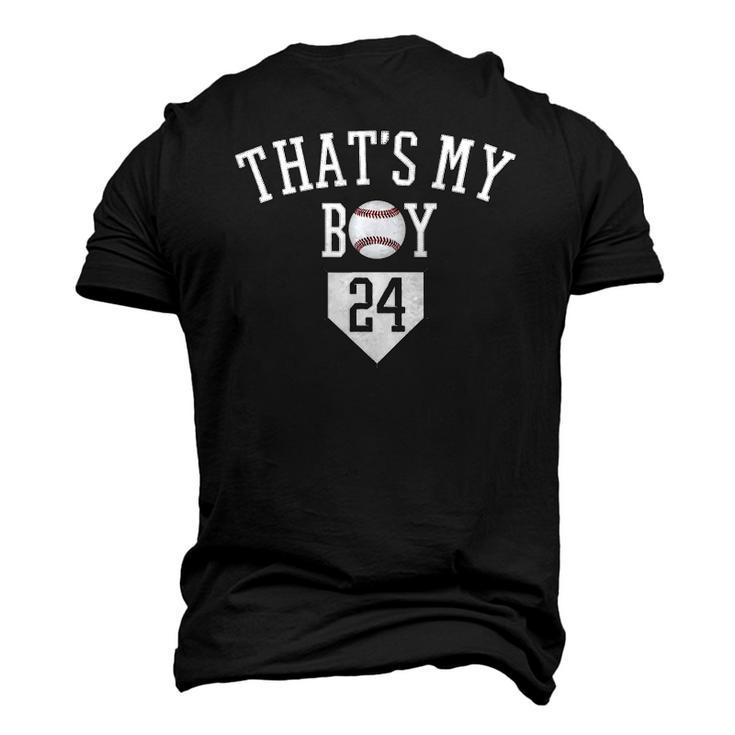 24 Thats My Boy Baseball Number -Baseball Mom Dad Tee Men's 3D T-Shirt Back Print