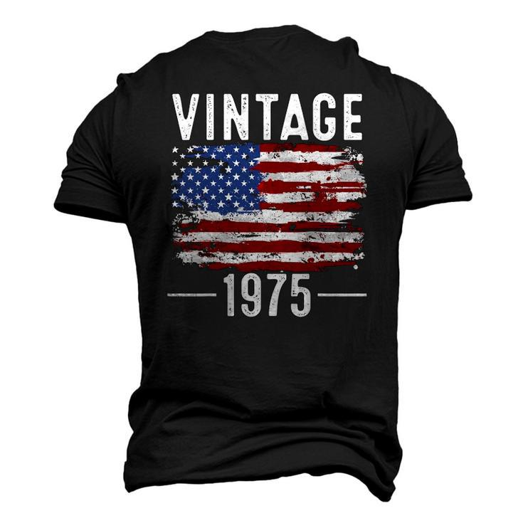 47Th Birthday Usa Flag Vintage American Flag 1975 Birthday Men's 3D T-Shirt Back Print