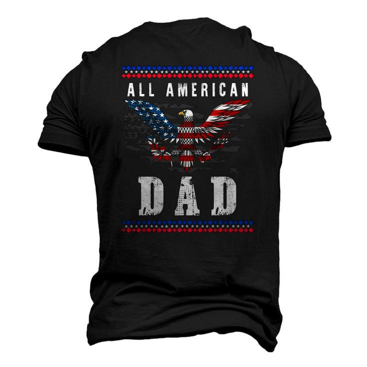 4Th Of July American Flag Dad Men's 3D T-Shirt Back Print