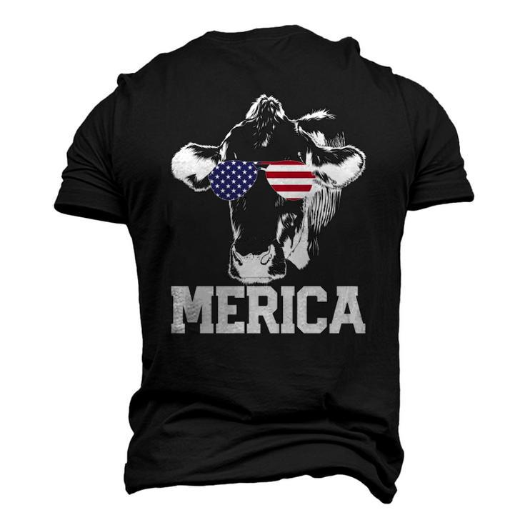 4Th Of July 4Th Cow American Flag Usa Men Women Retro Merica Men's 3D T-Shirt Back Print