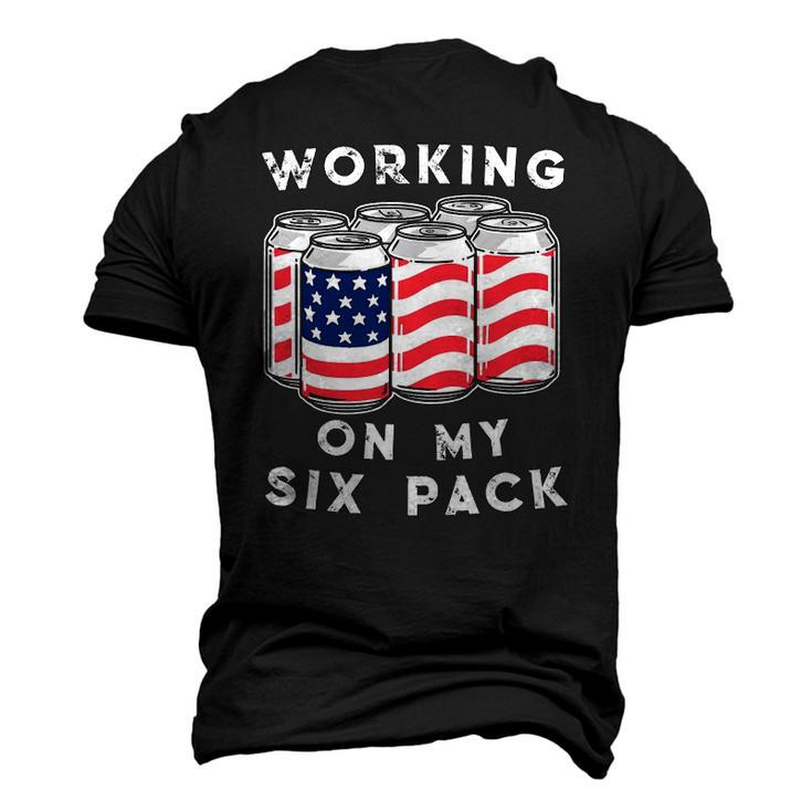 4Th Of July Drinking Working On My Six Pack Men's 3D T-Shirt Back Print