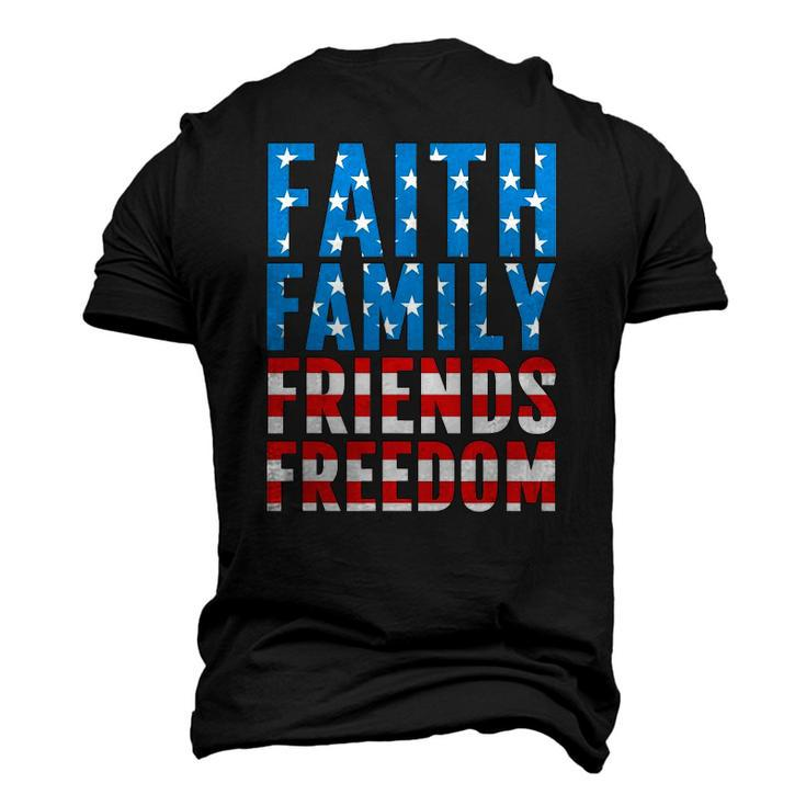 4Th Of July S For Men Faith Friends Freedom Men's 3D T-Shirt Back Print
