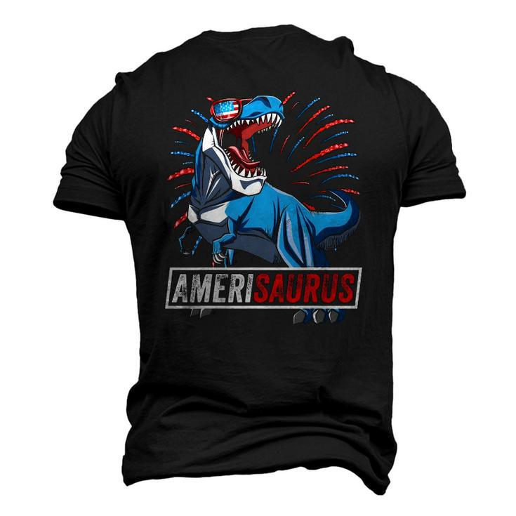 4Th Of Julyrex Boys Kids Men Amerisaurus Dinosaur Men's 3D T-Shirt Back Print