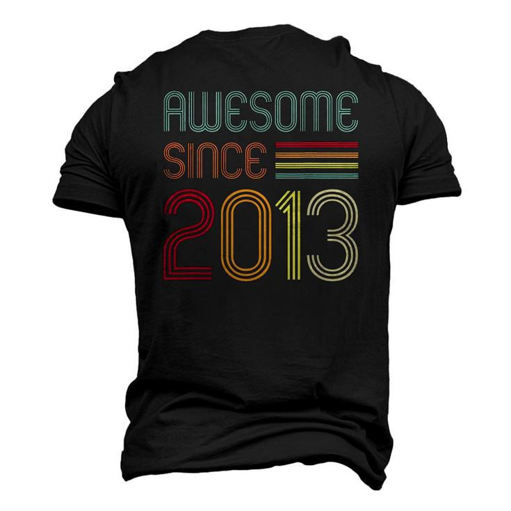 9 Years Old Awesome Since 2013 9Th Birthday Retro Men's 3D T-Shirt Back Print