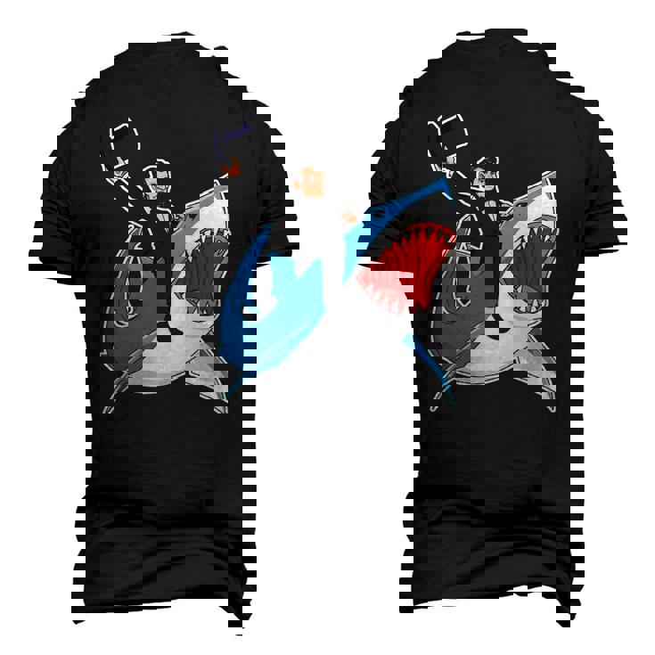 Abraham Lincoln Riding A Shark 4Th Of July Men's 3D T-Shirt Back Print