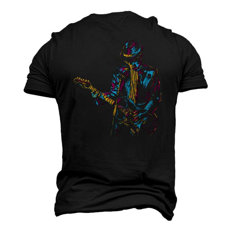 Abstract Art Musician Music Band Bass Player Men's 3D T-Shirt Back Print