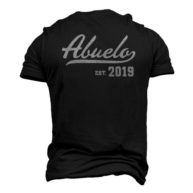 Mens Abuelo Est 2019 Distressed Men's 3D T-Shirt Back Print