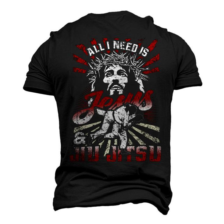 All I Need Is Jesus And Jiu Sitsu Combat Sport Dd Men's 3D Print Graphic Crewneck Short Sleeve T-shirt